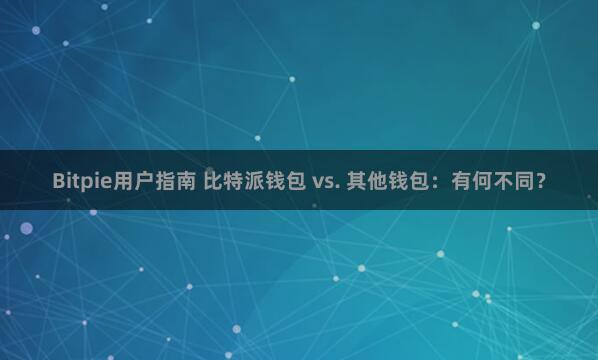 Bitpie用户指南 比特派钱包 vs. 其他钱包：有何不同？