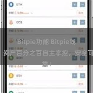 Bitpie功能 Bitpie钱包：资产百分之百自主掌控，安全可靠！