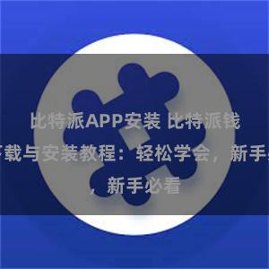 比特派APP安装 比特派钱包下载与安装教程：轻松学会，新手必看