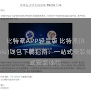 比特派APP轻量版 比特派(Bitpie)钱包下载指南：一站式安装体验