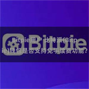 Bitpie用户 比特派(Bitpie)钱包是否支持免手续费功能？