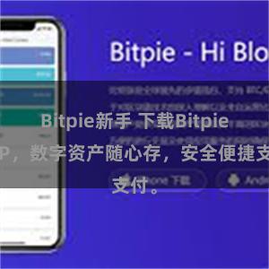Bitpie新手 下载Bitpie APP，数字资产随心存，安全便捷支付。