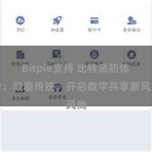 Bitpie支持 比特派初体验：颠覆传统，开启数字共享新风尚